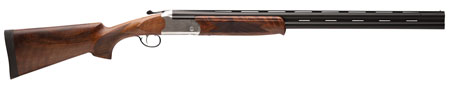 STEVENS 555E O/U 12GA 28" MC5 SILVER ENGRAVED/WALNUT - for sale