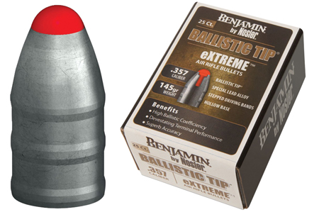 BENJAMIN .357 CALIBER PELLETS 145 GRAIN NOSLER BT 25 PACK - for sale