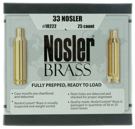 Nosler - Unprimed Cases - .33 Nosler for sale