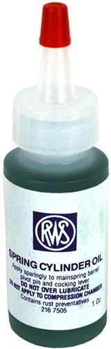 RWS SPRING CYLINDER OIL 1 OZ. SQUEEZE BOTTLE - for sale