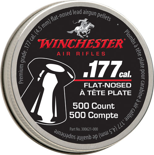 WINCHESTER .177 FLAT PELLETS 500 COUNT TIN 6 PACK CASE - for sale