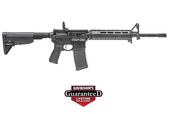 SF SAINT 5.56 16" BLACK MID LENGTH 6-POS. STOCK 30-SH - for sale